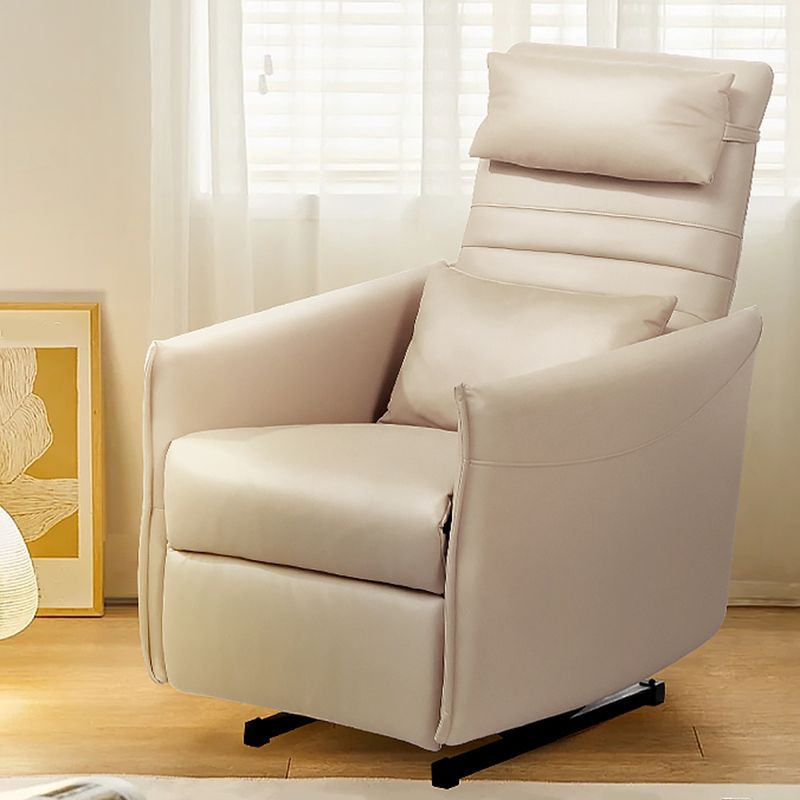 Faux Leather Adjustable Manual Recliner Chair Modern Rocking Recliners with Pillow