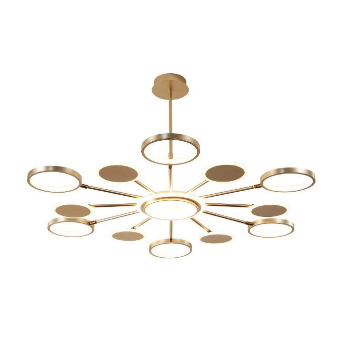 Postmoderne stijl LED kroonluchter licht multi -lichten metaal acryl hanger licht voor woonkamer