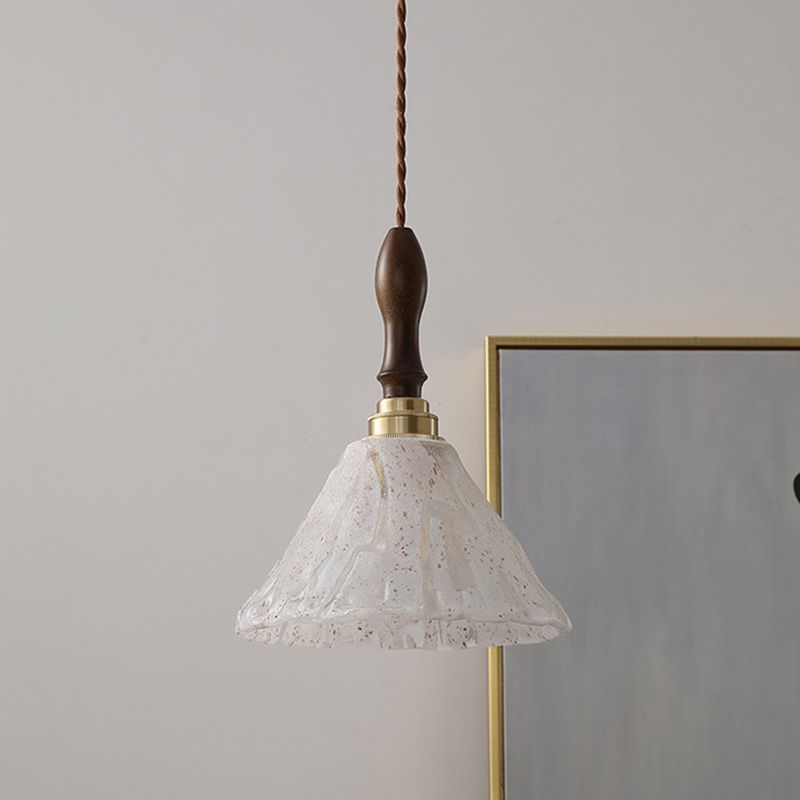 Amber 1 Light Pendant Lighting Industrial Style Glass Hanging Lamp for Bedroom