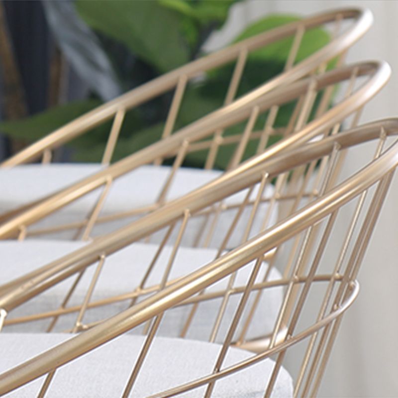 Scandinavian Style Counter Stool Upholstered Indoor Bar Stool with Footrest