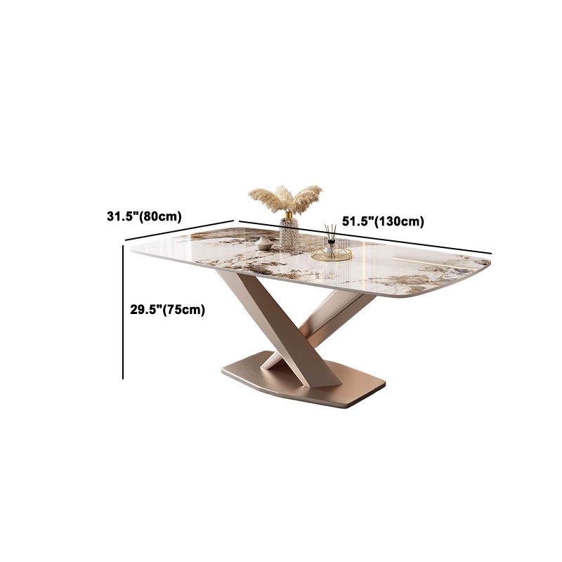 Scandinavian Home Dining Room Set 1/2/5/7 Pieces Sintered Stone Dining Table Sets