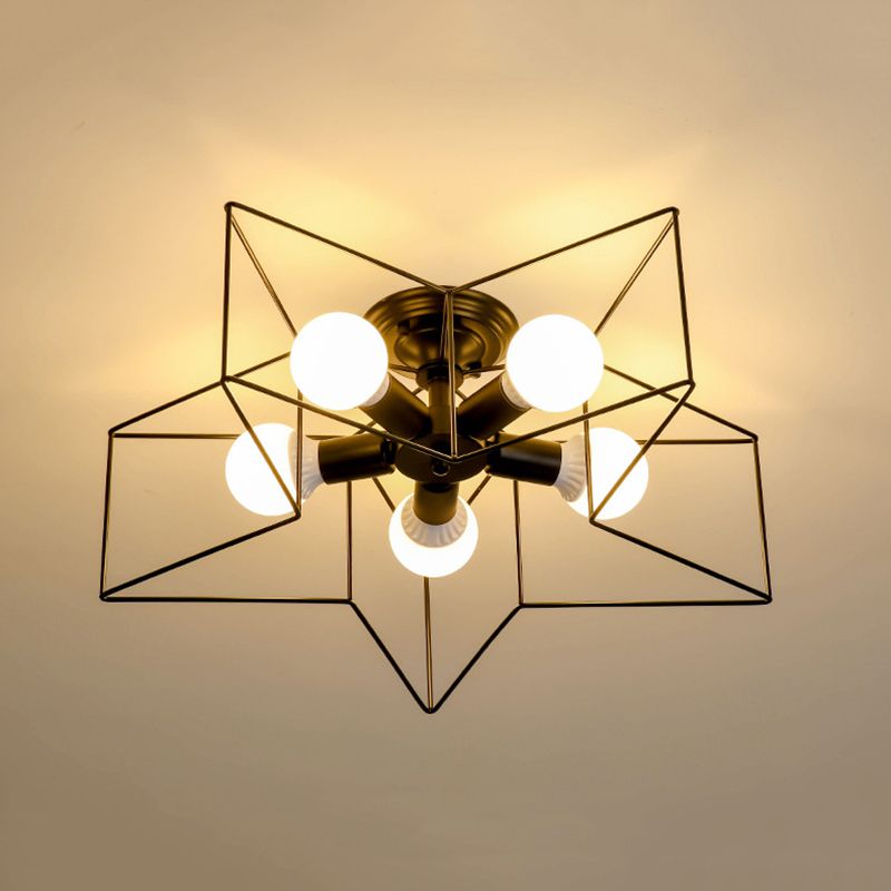 Modern Flush Mount Metal Multiple-Light Flush Mount Ceiling Light