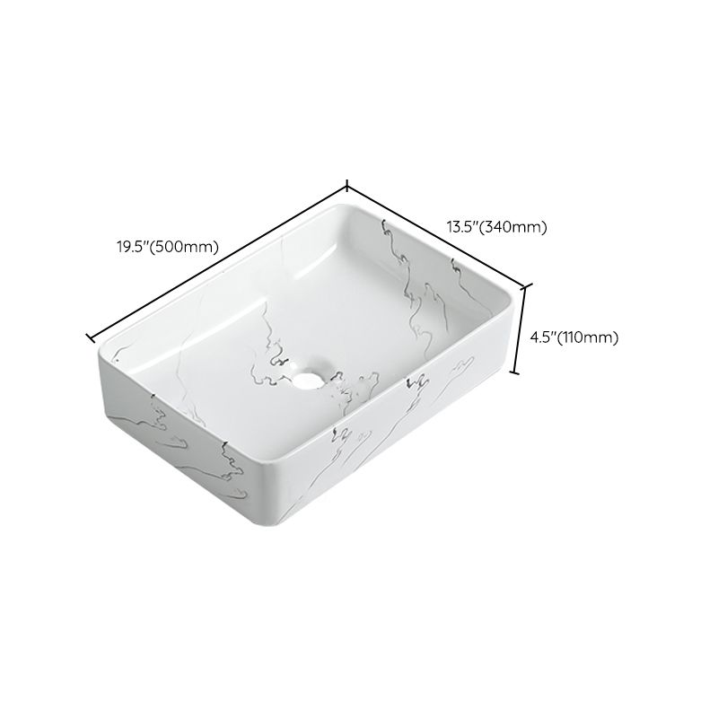 Modern Porcelain Trough Sink Oval-shape Trough Bathroom Sink