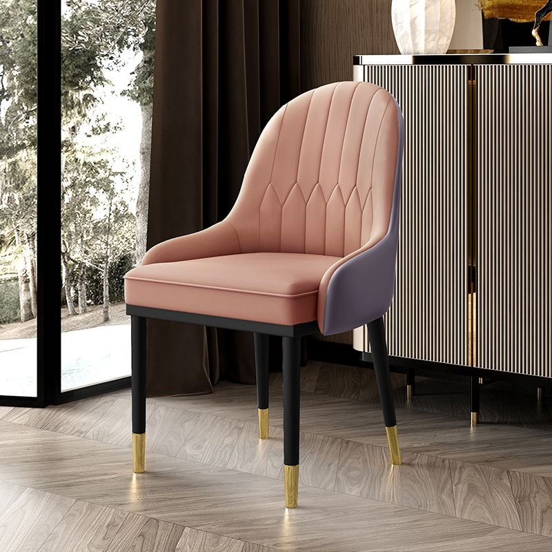 Chaise latérale de cuisine en cuir, chaise Parsons de salle à manger de 19 pouces de large pour restaurant