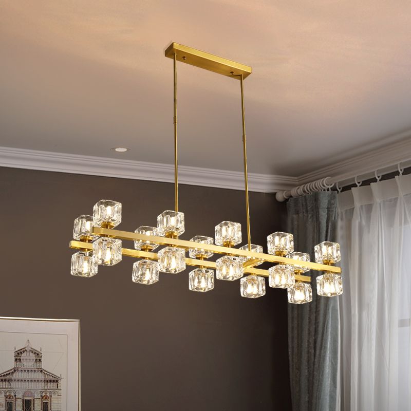 Multi Lights Island Lighting Modern Crystal Island Chandelier Lights For Living Room