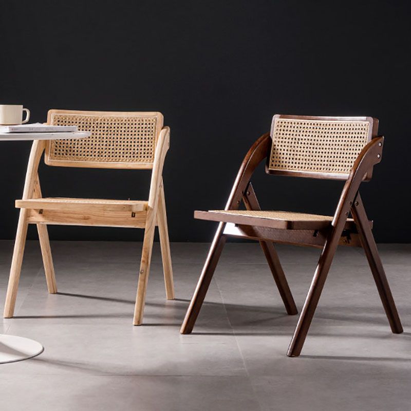 Contemporary Kitchen Chairs Dining Open Back Armless Side Chair with Wooden Legs