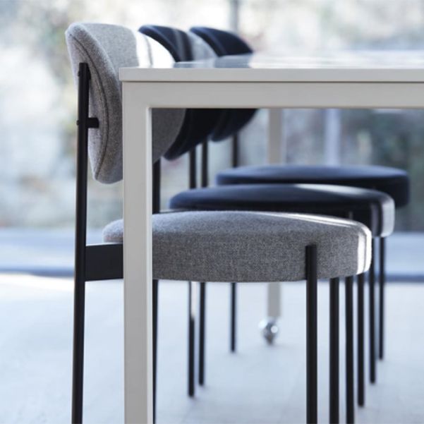 Contemporary Open Back Dining Chair Upholstered Dining Side Chair