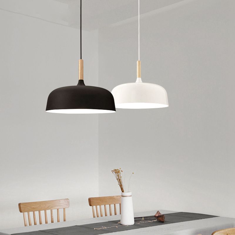 Moderne nordische einzelne hängende leichte Aluminiumkuppel -Makkaron -Hängelampe für Esszimmer