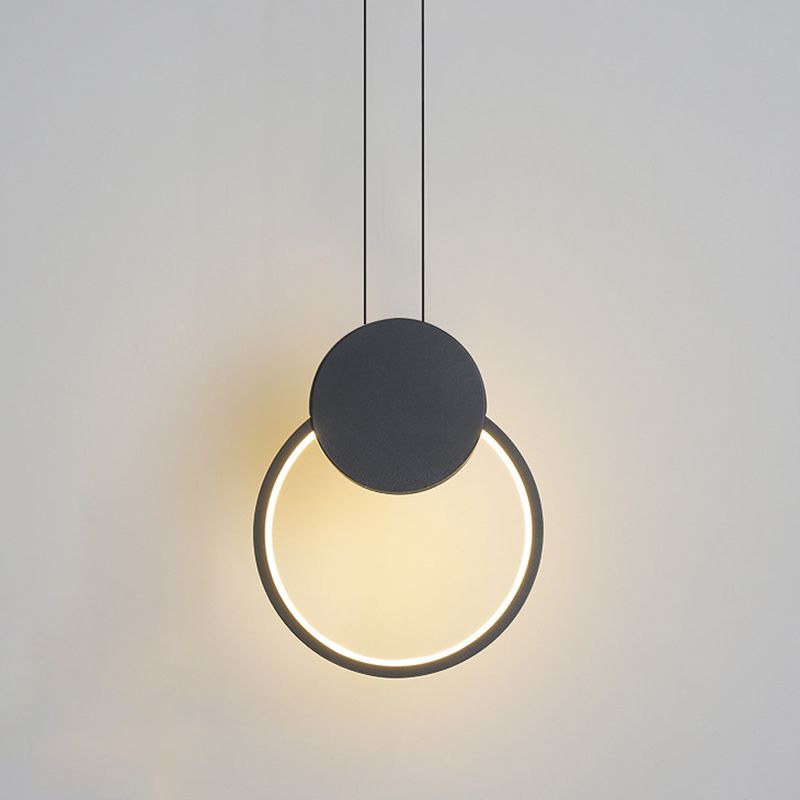 Metaal geometrisch plafond hanglamp moderne stijl led zwarte suspensie hanger licht