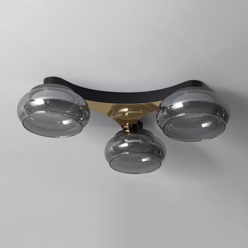 Modernism Flush Mount Glass LED Ceiling Light Fixture for Living Room
