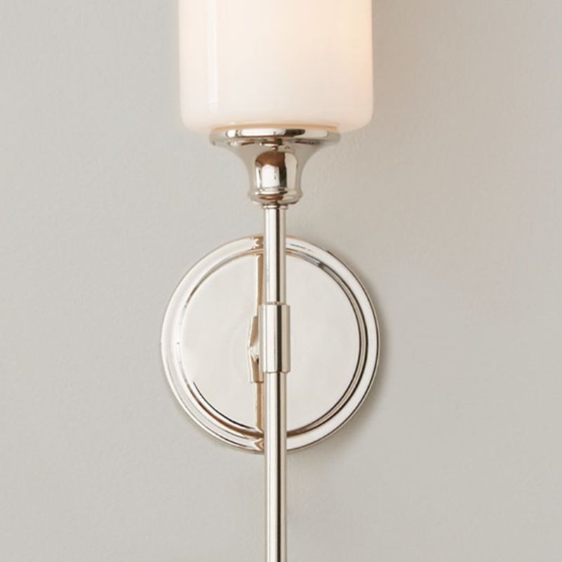 Vintage Vanity Lighting Milky Glass Wall Light Fixture for Bathroom