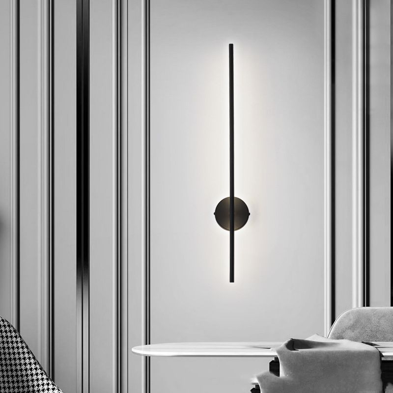 Modern Style Linear Sconce Light Fixture Metal 1 Light Wall Mounted Lighting