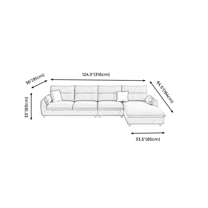 Emerald Green Modern Pillow Top Arm Sectional for Apartment, Living Room