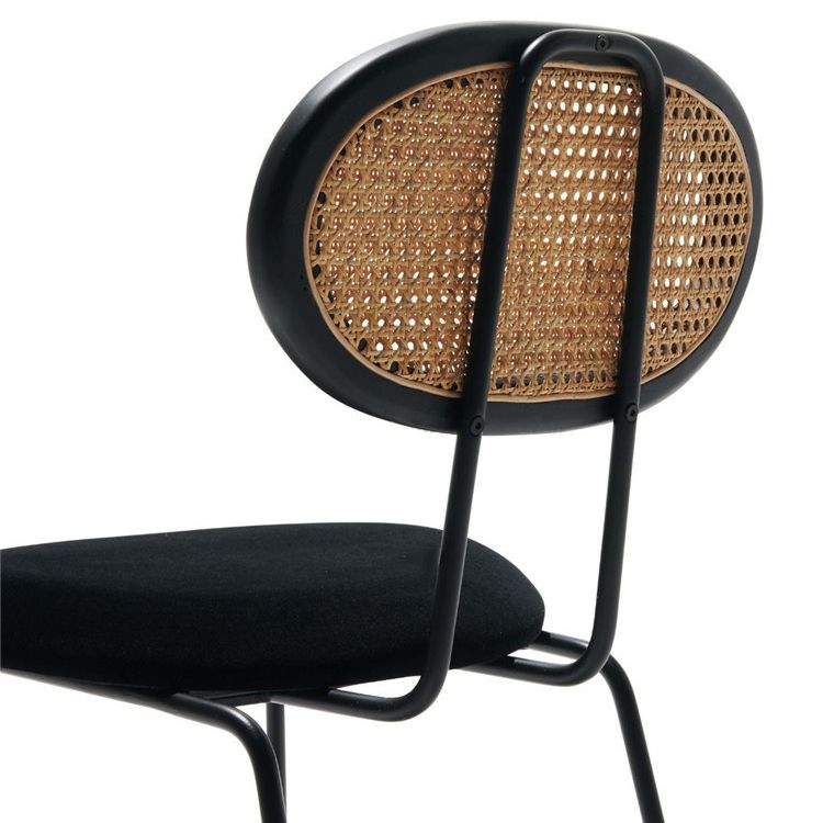 Nordic Style Armless Metal Dining Chairs Open Back Dining Side Chair for Home Use