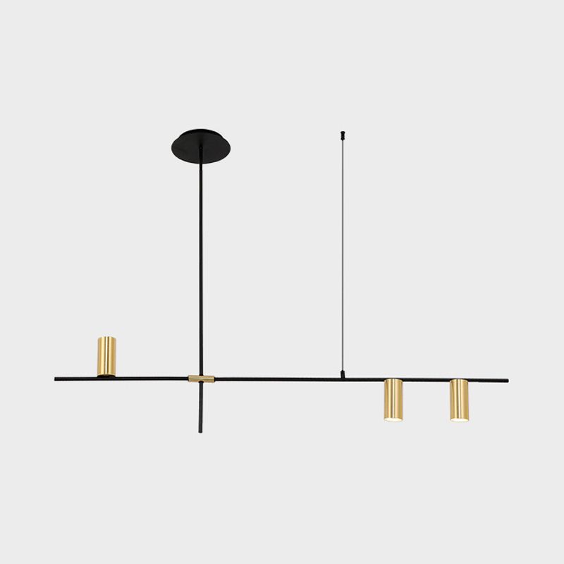 Black/Gold Aluminum Island Pendant Lighting Modern Island Hanging Light