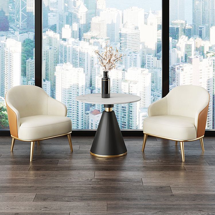 Metal Traditional Luxury Round Indoor Table Sintered Stone Top Table for Home