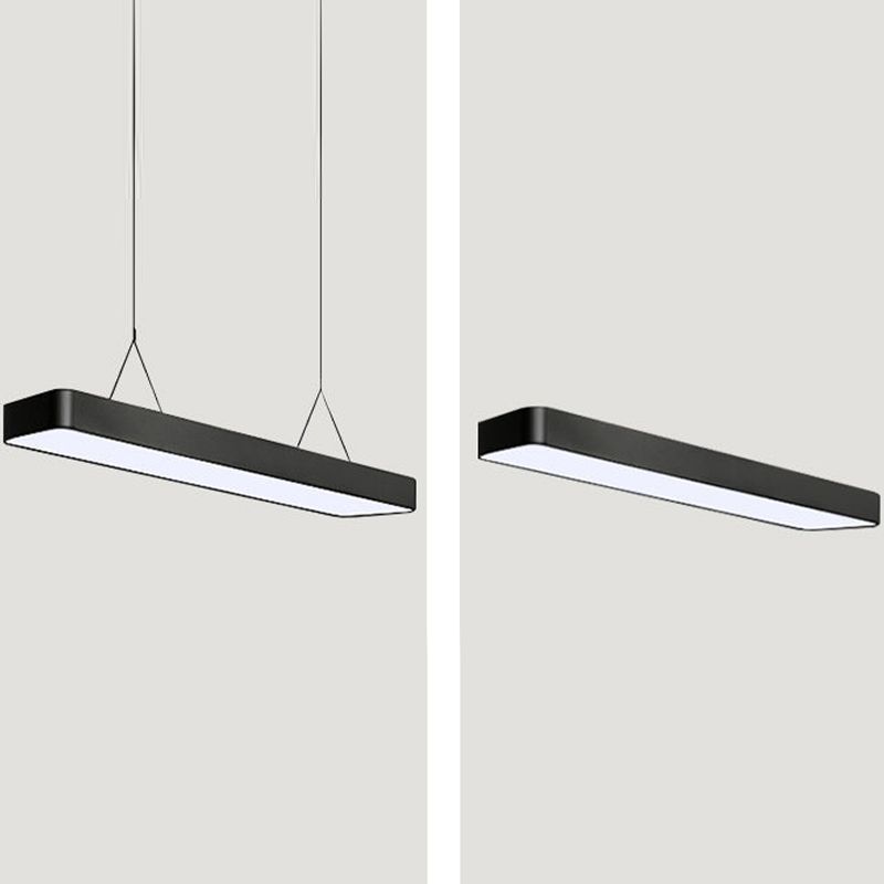 Bureau de style contemporain Rectangle en forme de pendentif LED Lumières décoratives