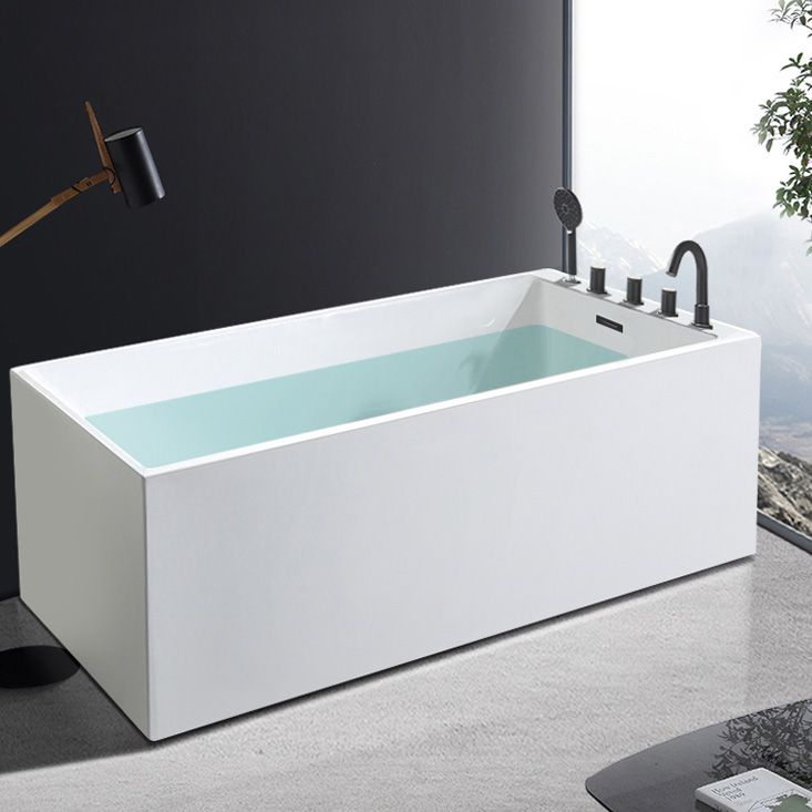 Back to Wall Antique Finish Bath Soaking Rectangular Modern Bath Tub