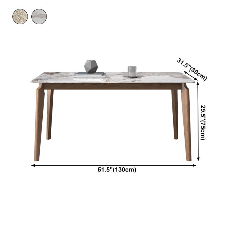 Sintered Stone Top Rechtecktisch mittelalterlich moderner Küchentisch mit 4 Beinen
