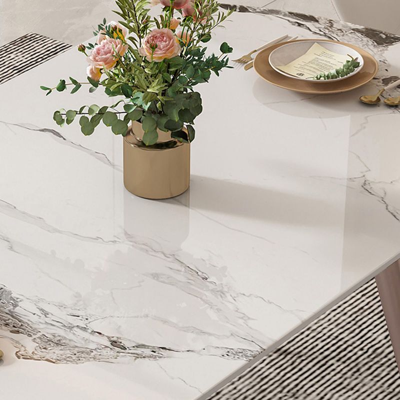 Sintered Stone DiningTable Set 1/5/7 Pieces with Metal Base Kitchen Furniture Set