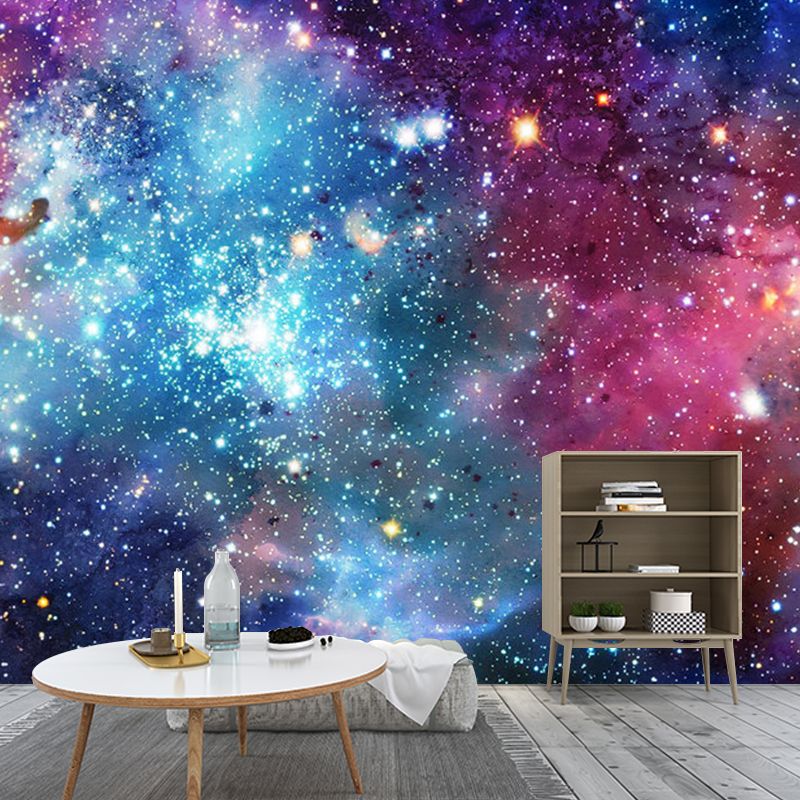 Galaxy Wall Mural Decal Moisture-Resistant Wall Covering for Living Room Decoration