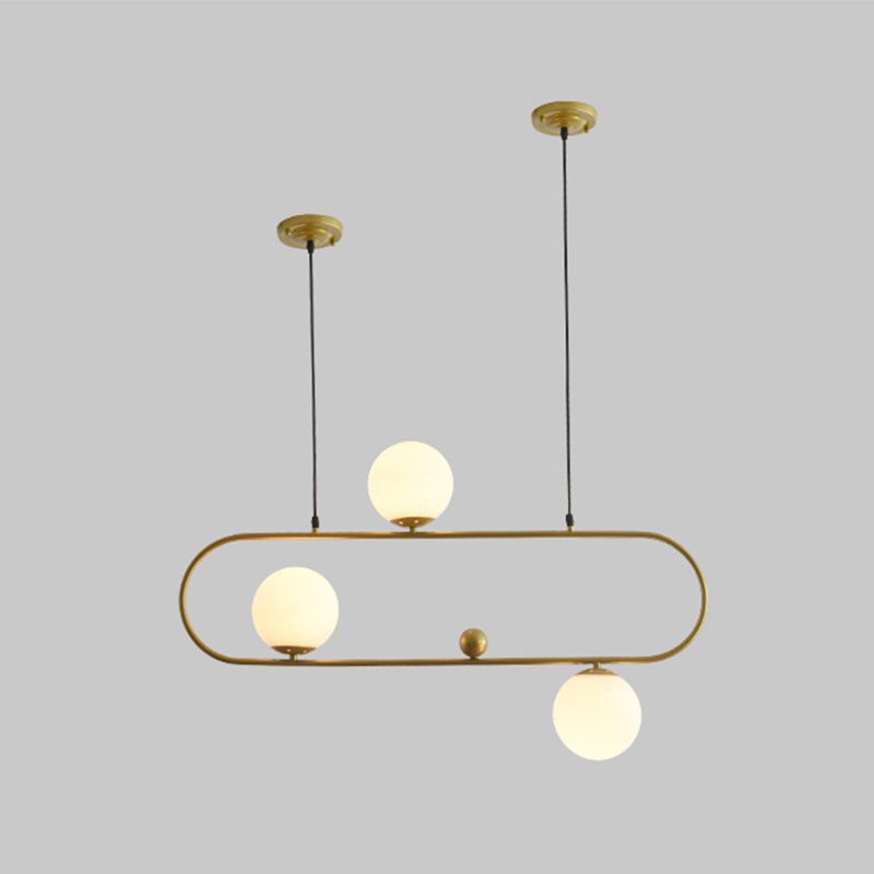 Glass Ball Shape Chandelier Light Modern Style Multi Lights Chandelier Light Fixture