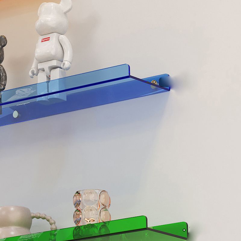 Contemporary Wall Mounted Bookcase Acrylic Book Shelf for Living Room