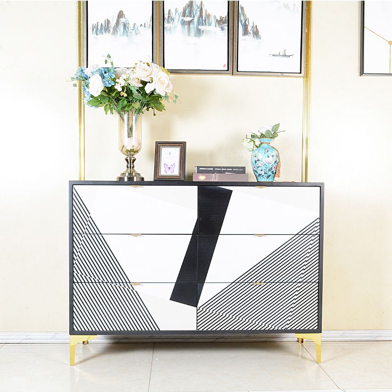 15.6-inch W Solid Wood Storage Chest Classic Glam Dresser with 3/5/6 Drawers