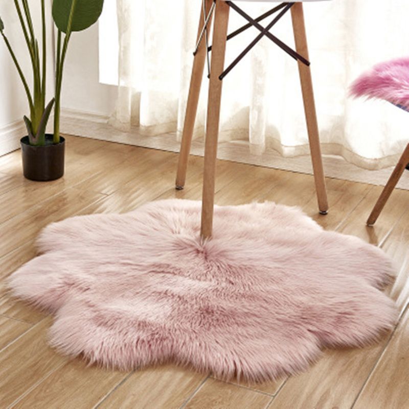 Modern Solid Color Carpet Polyester Carpet Non-Slip Backing Area Shag Rug for Living Room