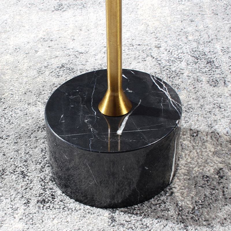 23.6"/27.5" Tall Marble Pedestal Side Table Wood Round Side End Table