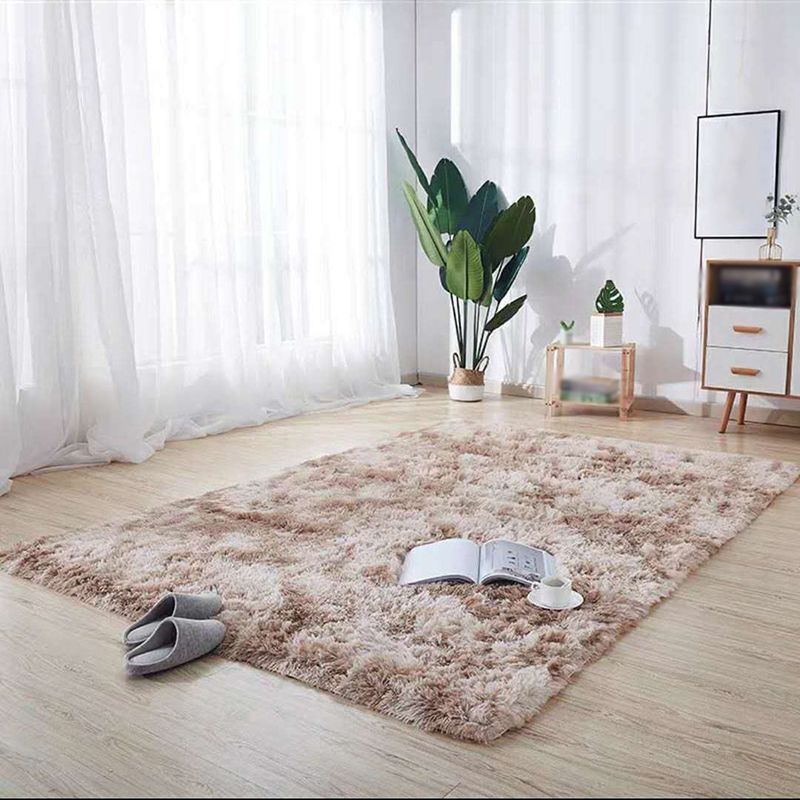 Tapis moderne rouge moderne en polyester moquette de couleur solide tapis de support sans glissement pour le salon