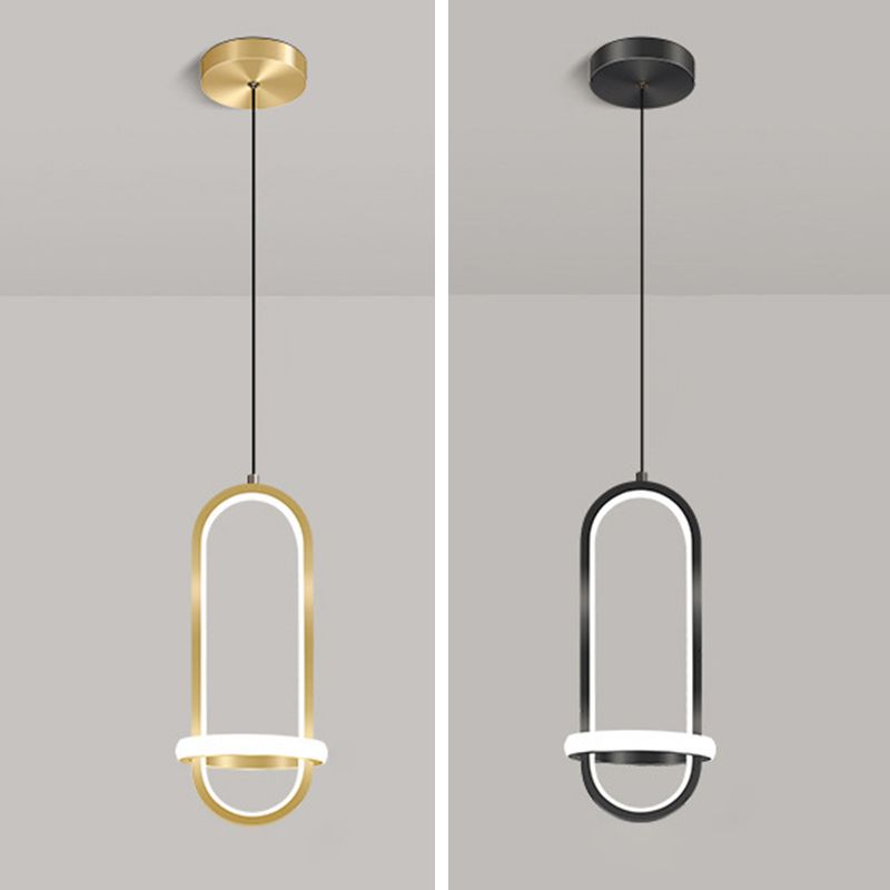 Runde Form LED -Anhängerlampe moderne minimalistische Metallhanglampe für Esstisch