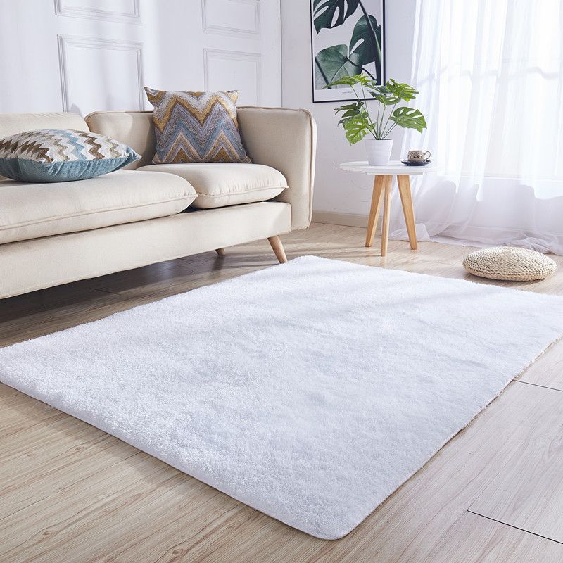 Nice Multicolor Relaxing Rug Faux Wool Plain Rug Stain Resistant Washable Non-Slip Backing Area Carpet for Living Room