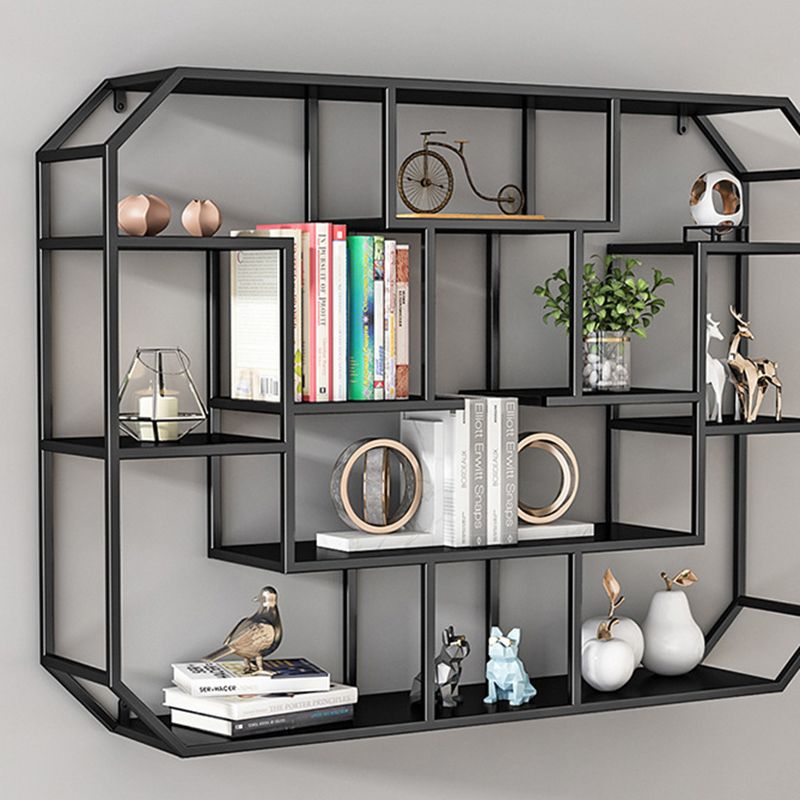 7.1" W Wall Unit Book Shelf Metal Open Shelf Bookcase for Home
