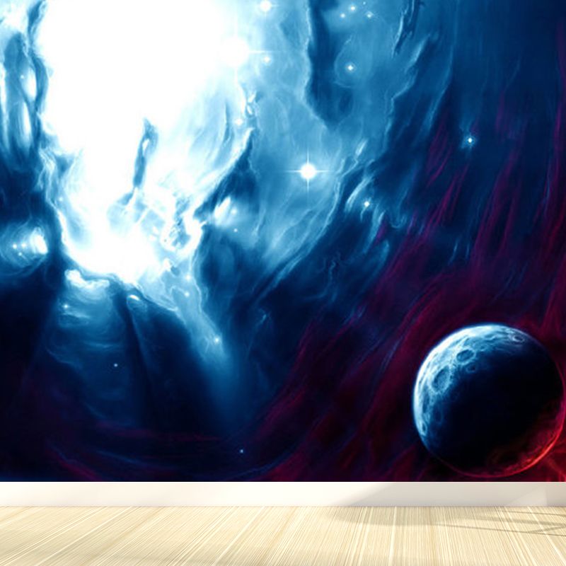 Soft Color Contemporary Mural Decal Giant Sky View Wall Covering for Living Room