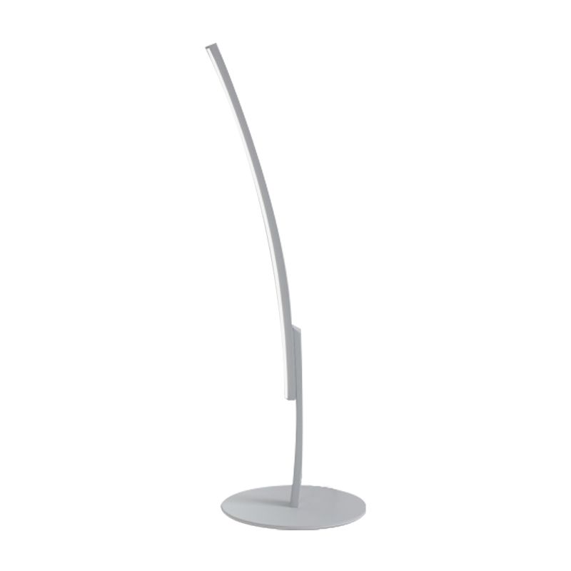 Illuminazione da lavoro a LED per camera da letto Modernismo Lampada da scrivania piccola bianca/nera con paralume acrilico sinuoso