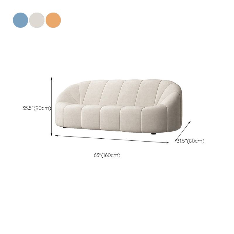Contemporary Sloped Arms Sofa with Tight Back for Living Room