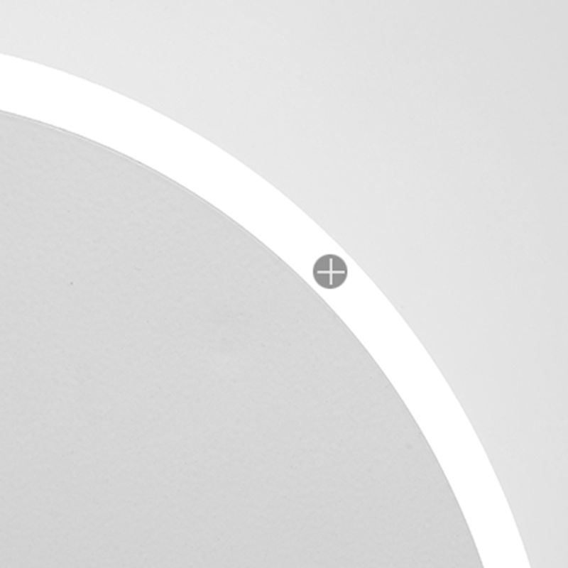 1-Light Round Shade Murce Murce Modern Simple Style Wall Éclairage en blanc