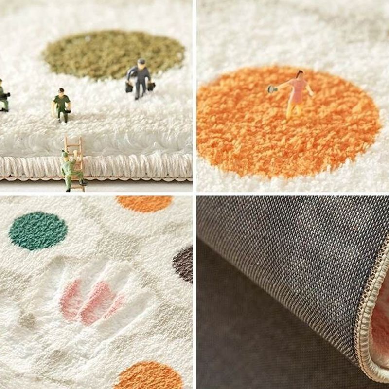 Contemporary Pastoral Flower Rug Indoor Rug Stain Resistant Washable Anti-Slip Backing Rug