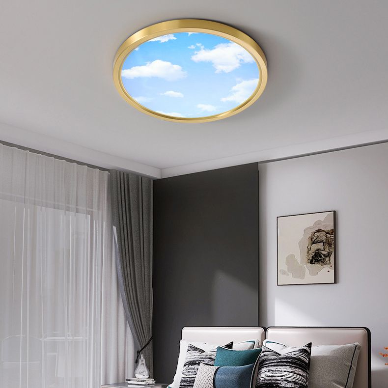 Modern Ceiling Lamp Colorful LED Flush Mount Light Fixture for Bedroom