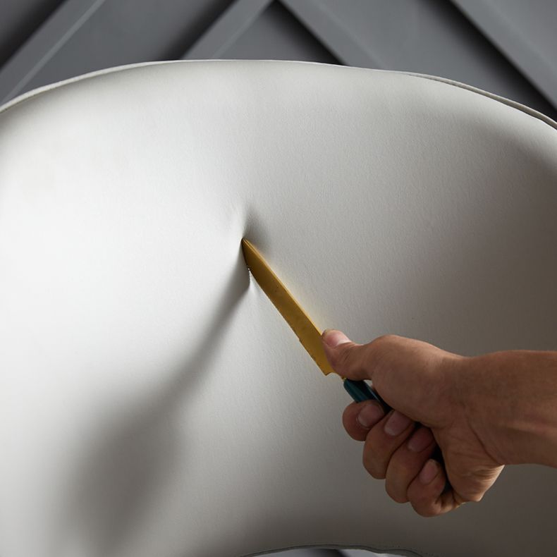 Faux Leather Dining Chairs Open Back Dining Side Chair for Home