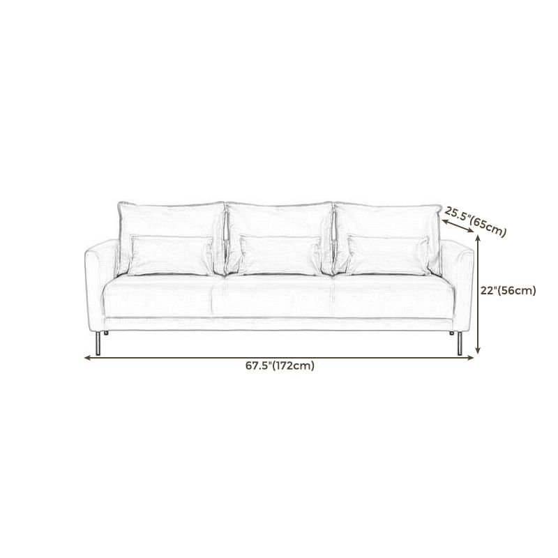 Standard Loose Back Square Arm Loveseat Faux Leather Stain Resistant Settee Furniture