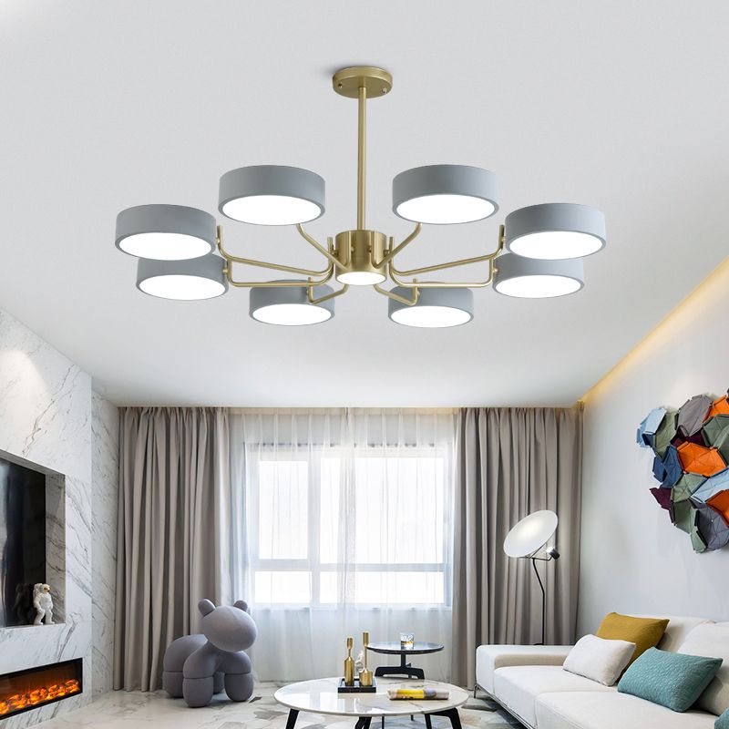 Luminaire à lustre rond minimaliste