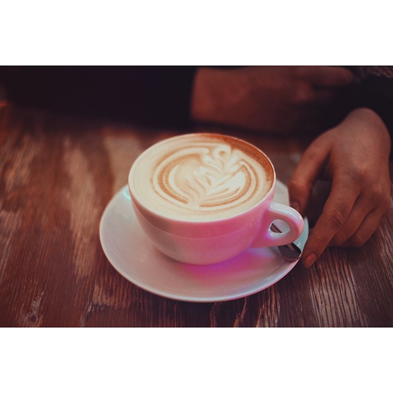 Aromatic Coffee Mural Photography Horizontal Wall Covering for Coffee Shop