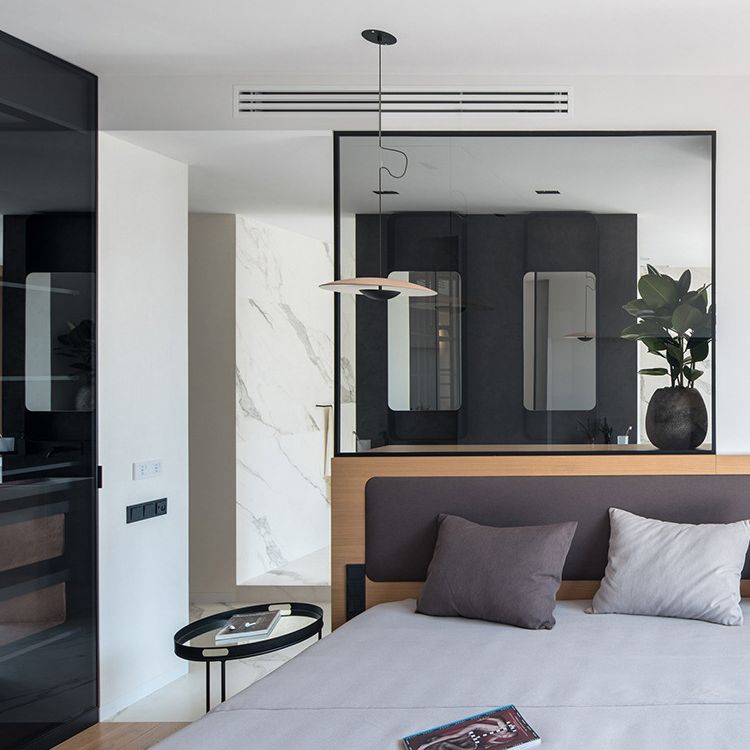 Schwarz UFO-Form Minimalismus-Stil LED Hängende hängende leichte postmoderne Metallbeleuchtung für Wohnzimmer