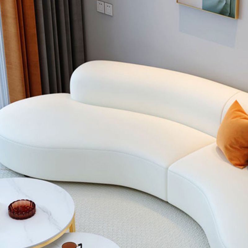 White Sectionals Stain-Resistant Sectional Sofa for Living Room