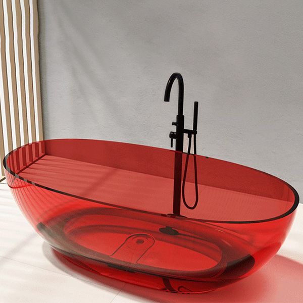 Modern Oval Colorful Bath Tub Soaking Freestanding Tub for Home