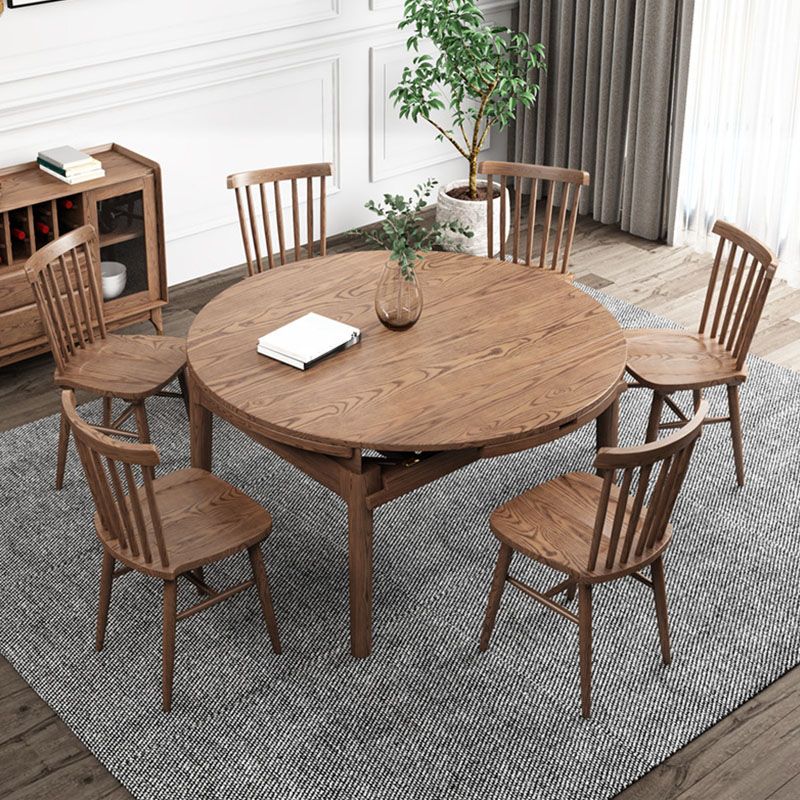 Wood Kitchen Dining Side Chair Slat Back Side Chair in Natural