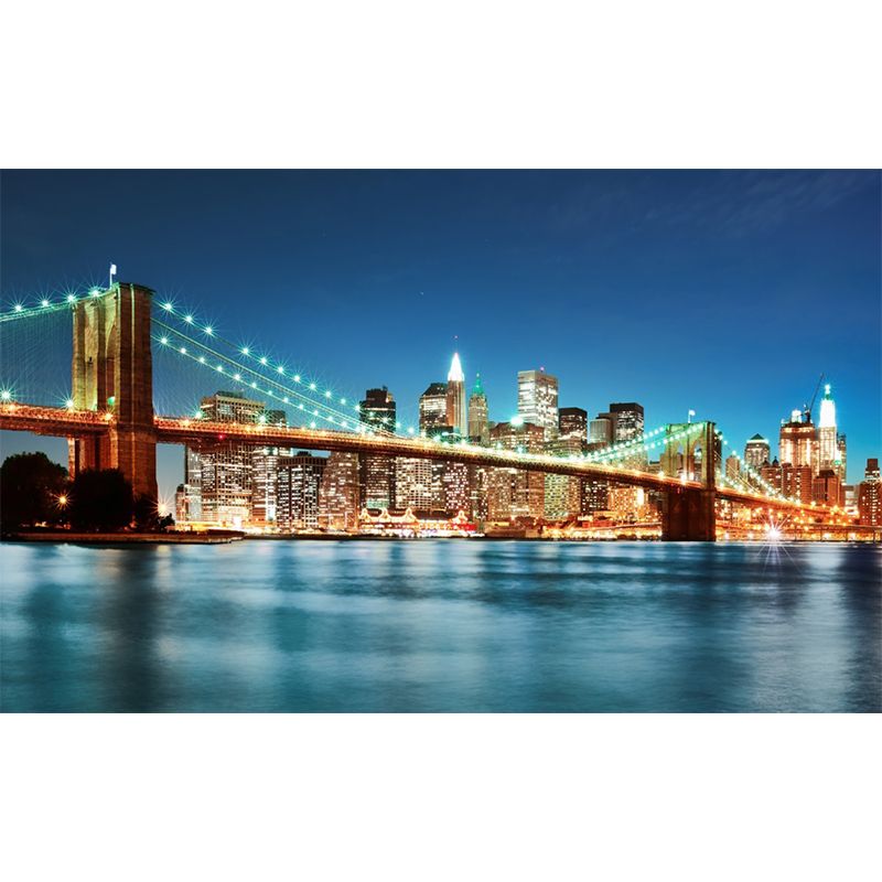 Waterproofing Bridge and River Mural Wallpaper Custom-Made Contemporary Wall Decor for Meeting Room