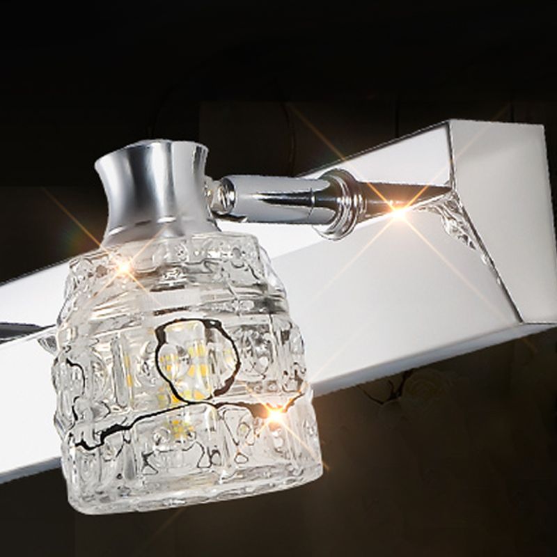 Modern de maquillaje simple espejo ligero ligero de baño de baño de acero inoxidable lámpara de espejo de acero inoxidable